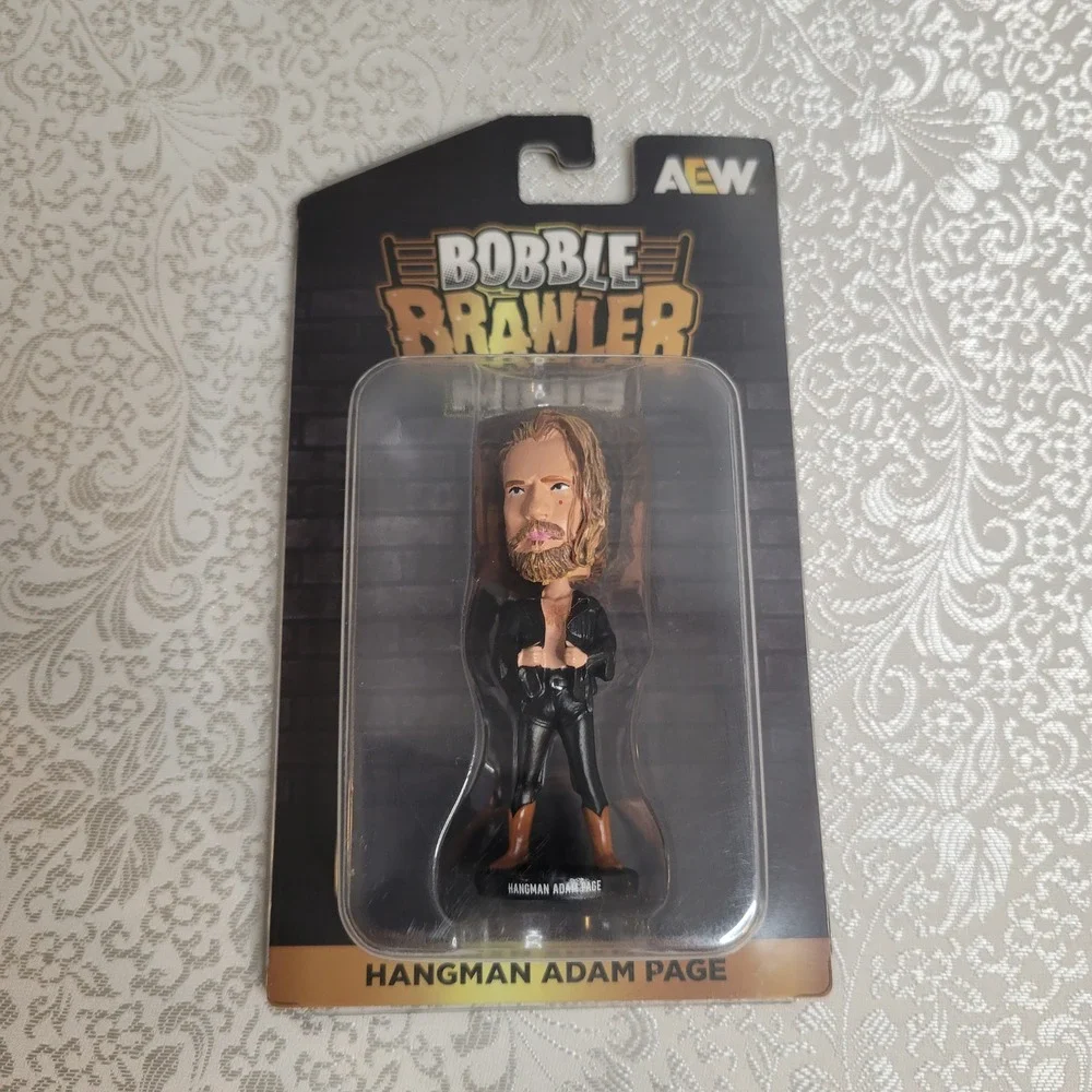 NEW Harley Cameron Micro Brawler Hangman Adam Page Bobble Brawler Mini AEW Crate